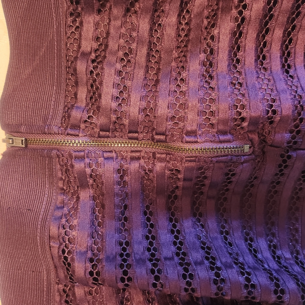 Torrid purple mesh skater mini skirt. Size 1X. Hidden zipper and purple … - Picture 2 of 12